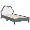 Kids Bed Frame with Headboard Light Grey 80 x 160 cm PU
