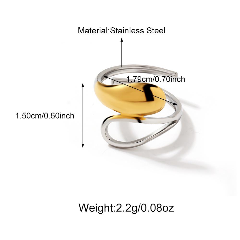 

Блестящее асимметричное модное кольцо в форме капли воды