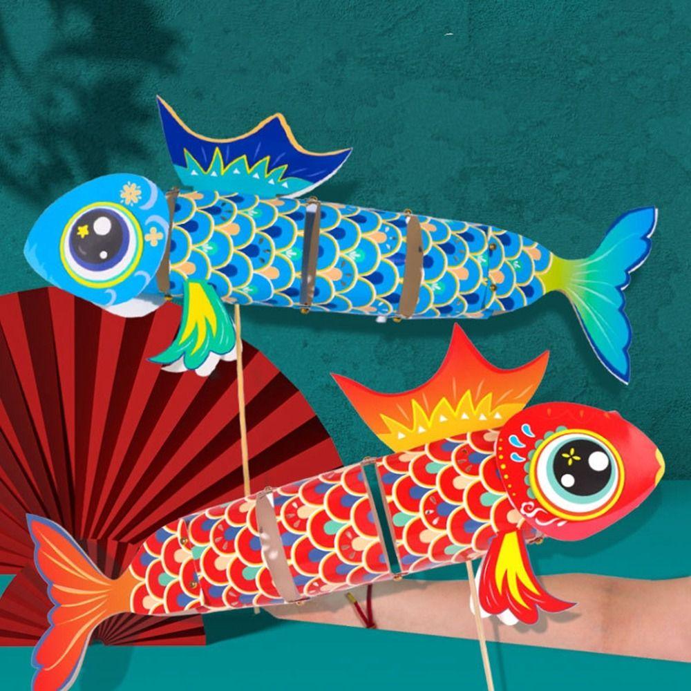 

Fish Shaped Fish Lantern Paper Goldfish Lantern Chinese Style DIY