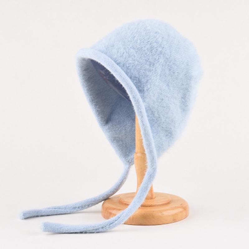 Mütze Damen Winter Warm Ohrenschutz Gestrickte Überziehmütze Sturmhaube Hut Band Doppelnutzung Plüsch Blitzmütze