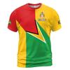 Free Custom Name Patriotic Guyana Flag 3D Printed Graphic Men's T-Shirt Women's Universal Tops T-Shirt Fashion Men's Clothing