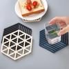 4/6Pc Silicone Trivet Mat And Hot Pads Hexagon Heat Resistant Multifuntion Kitchen Tool Counter Mat Silicone Placemat Pot Holder