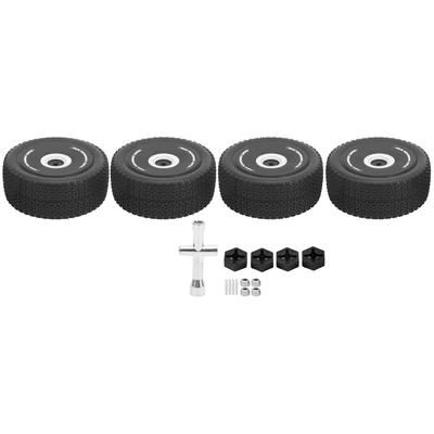 4PCS RC Rubber Front Rear Tire Tyre Set Fit for WLTOYS 124018 1/12 RC Car Accessory