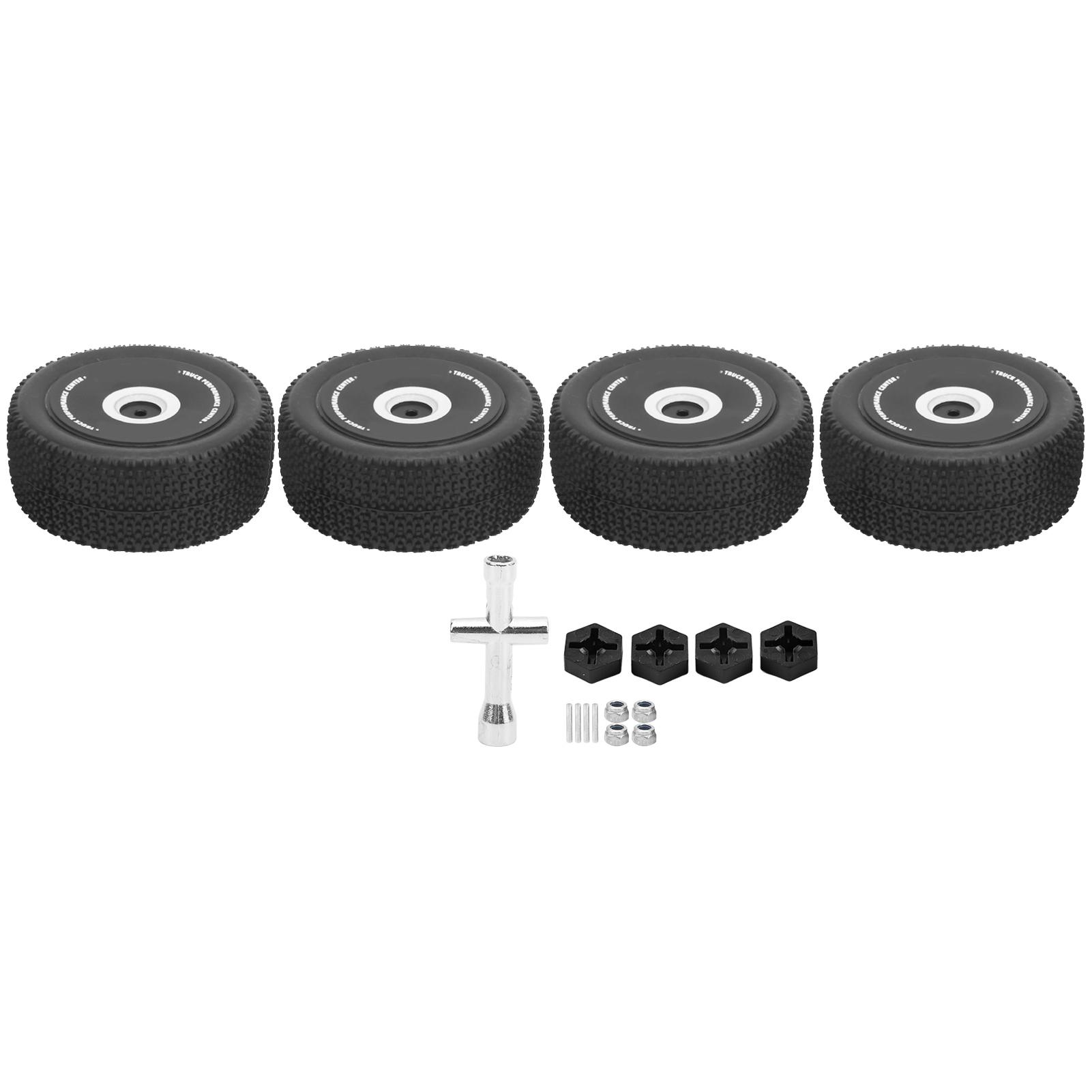 

4PCS RC Rubber Front Rear Tire Tyre Set Fit for WLTOYS 124018 1/12 RC Car Accessory