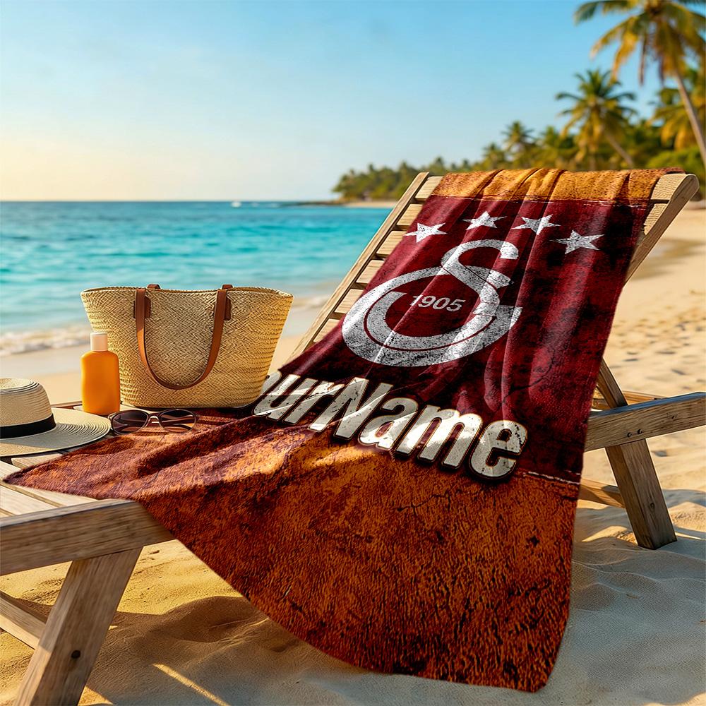 Galatasaray Customize Your Name Beach Towel Soft Durable Quick-Dry Suitable for Swimming Gym Camping Yoga Vacation