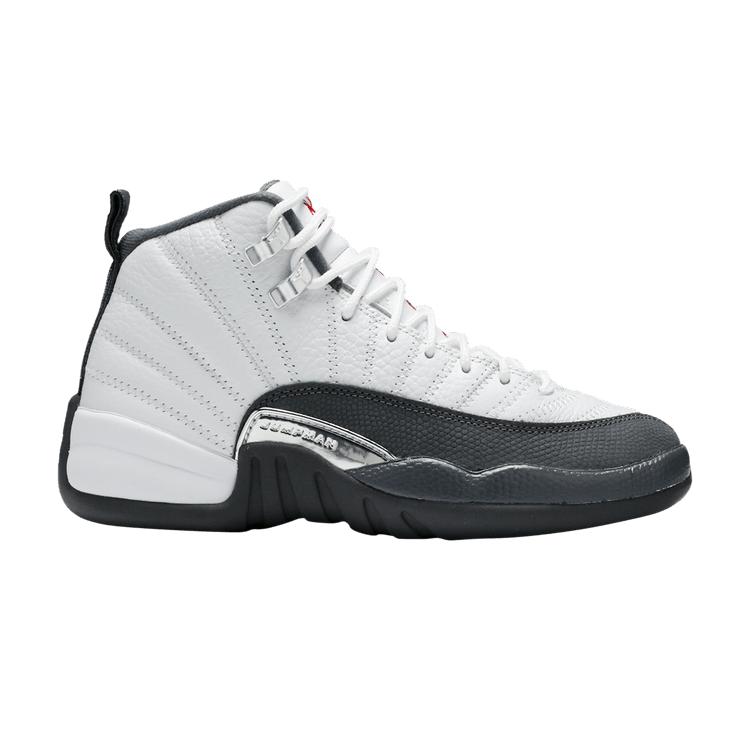 Jordan 12 Retro White Dark Grey (GS) 36