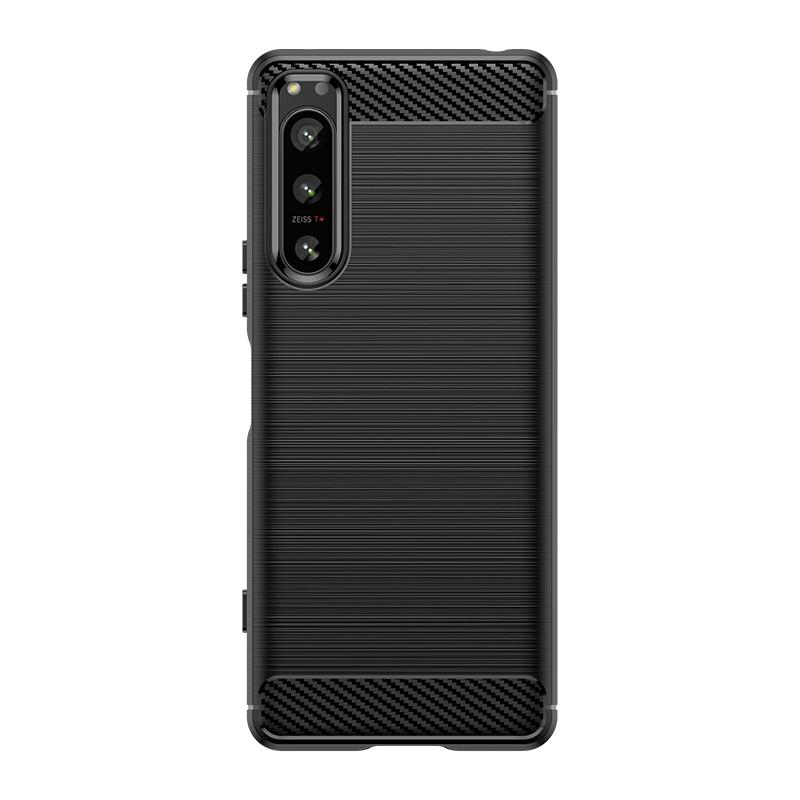 For Sony Xperia 5 IV Case For Sony Xperia 5 IV Cover Back Soft TPU Bumper Carbon Fiber Phone Case For Sony Xperia 5 IV Fundas