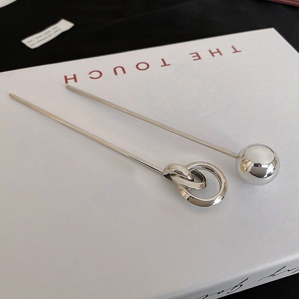 Hollow Round Ball Bridal Chinese Hair Fork Korean Hanfu Hairpins Women Hair Sticks Metal Hair Clip