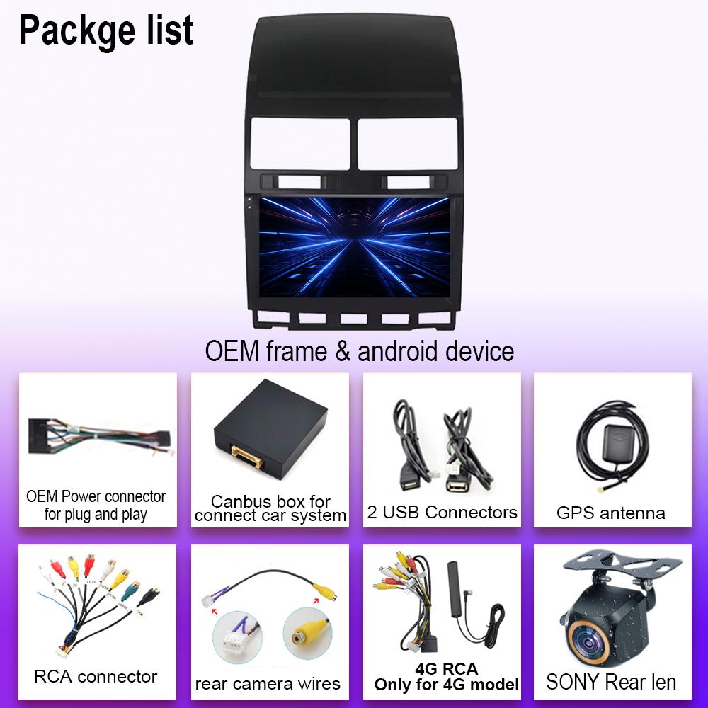 Car Radio Carplay For VW Volkswagen Touareg 2002 - 2010 GPS Navigation Multimedia Player Android Auto Stereo 5G Wifi No 2din DVD