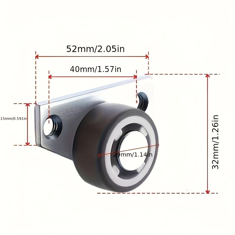 Small Side-Mount Caster Wheels, Mini Low-Profile Casters Silent,Drawer Rollers,Under-bed Storage Drawers,Trays, DIY Furniture