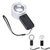 Lupă cu lumină de mână Mărire 30X 3 lumini LED 1 lumină UV Lupă de buzunar multifuncțională