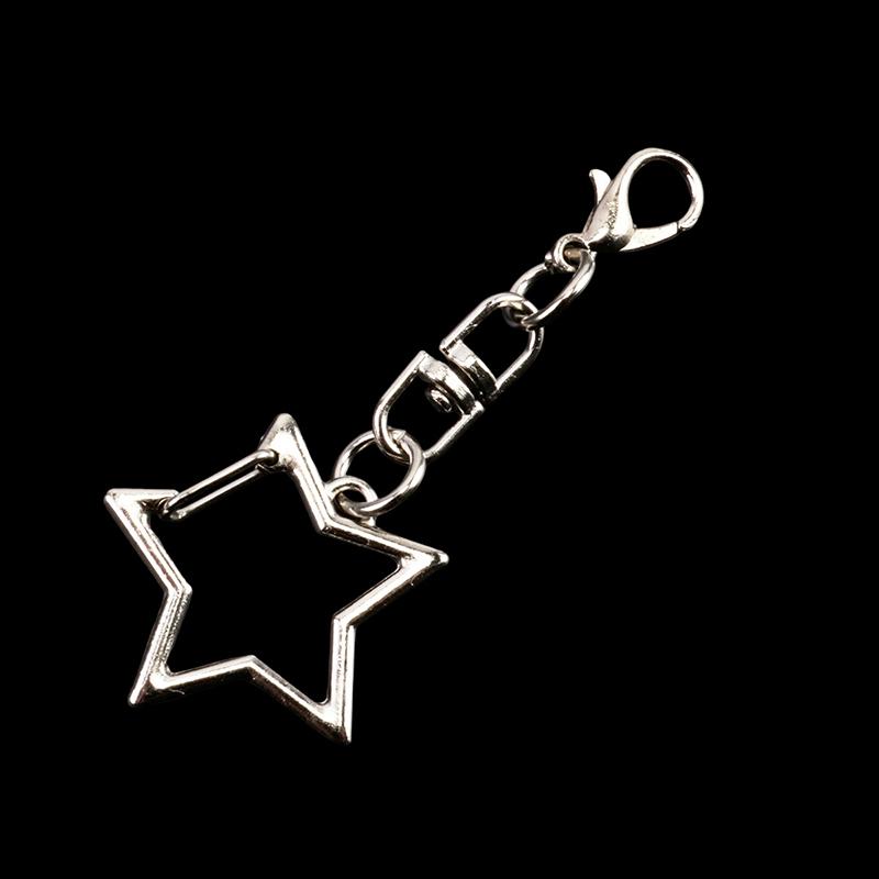 30Pcs Unique Alloy Star Keyring Pendant Star Shaped Clasp For Diy Projects