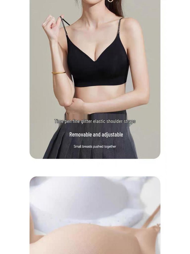 Adjustable Spaghetti Strap Tank: Women's Ultra-Thin Invisible Bra with Fixed Cup – Summer Edition