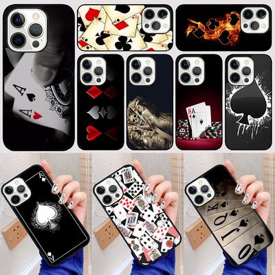 Ace of Spade Playing Card Phone Case Back Cover for iPhone 17 Air 16 15 14 13 11 12 Pro Max Plus Fundas Coque