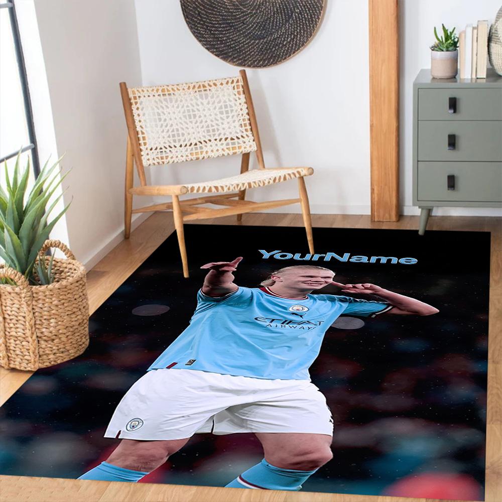 Haaland 23 Customized Name Floor Rug Office Rug Perfect for Foyer Decorate room Dormitory Kitchen Anti-slip Rug Anime Office Decor