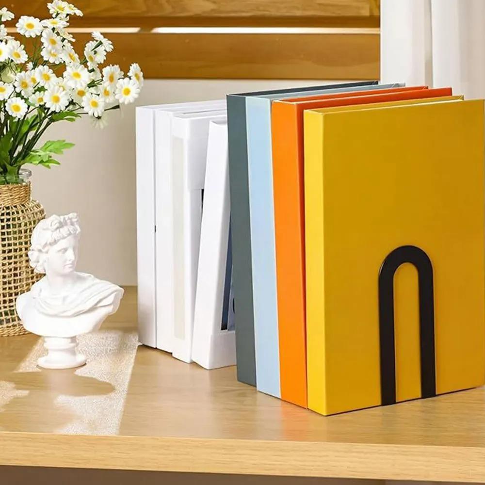 2PCS L-Shaped Desk Bookends Thickened Book Stand INS Book Shelf  Book