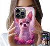 Etui Do Iphone 14 Pro - Słodka Chihuahua Na Różowym Tle Kwiatami