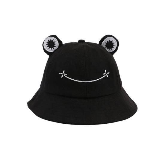 Cute Frog Design Sun Protection Fisherman Hat Children Adults Outdoor Bucket Cap
