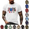 Men Basic Solid Crew Neck Short Sleeve T Shirt 2026 Soccer Theme Print Loose Fit Casual Summer Daily Top