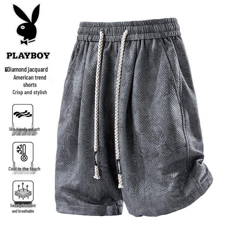 PLAYBOY Pantaloni scurți casual Bermuda tie-dye de vară pentru bărbați