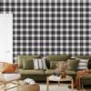 Wallpaper Black and White Checkered Gray for Living Room and Bedroom 50x1000