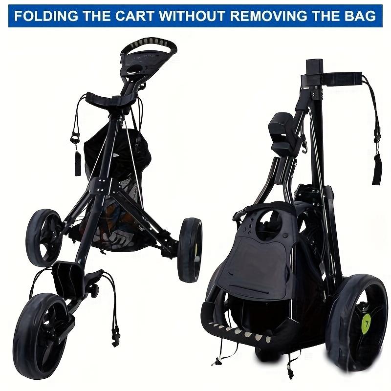 Golf Club & Accessory Organizer Bag, Black Multi-Compartment Oxford, Side & Mesh Pockets Zipper Secure Storage