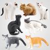 Cross-Border Simulation: Realistic Wild Animal Model Cat Toy for Children's Cognitive Learning - Orange and Persian Cat Desktop Ornament