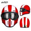 Vintage-Style Full Face Motorcycle Helmet Carbon Fiber Fiberglass Retro Cruiser Men Women Universal Fit