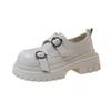 Fashion trend British style platform small leather shoes women's 2025 new spring skirt French round head Mary Jane shoes