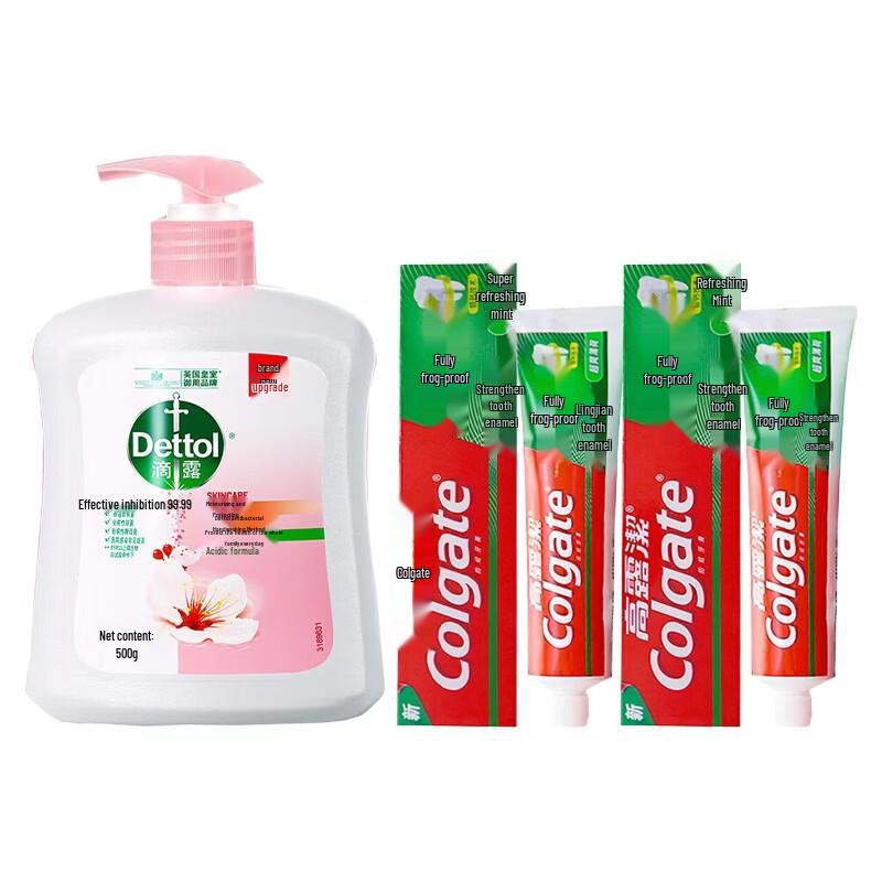 

Dettol Moisturizing Hand Wash & Colgate Anti-Cavity Toothpaste Set