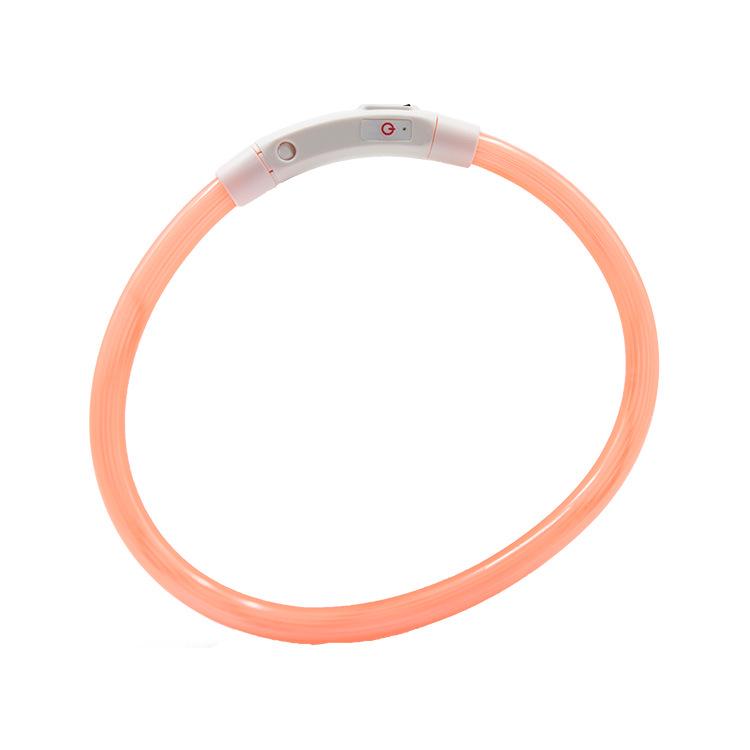 Guler LED Luminos Reîncărcabil USB pentru Animale de Companie - Bandă Luminoasă pentru Gât Stil Bandă cu Puncte Luminoase