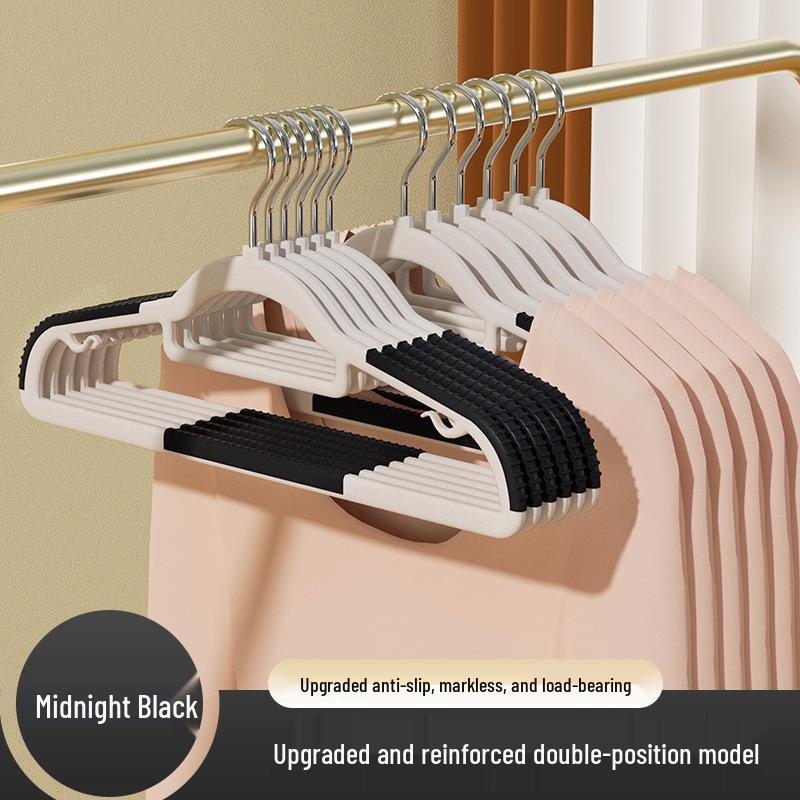 

Non-Slip, No-Trace Adult Plastic Clothes Hanger - Double Rack for Drying and Storage