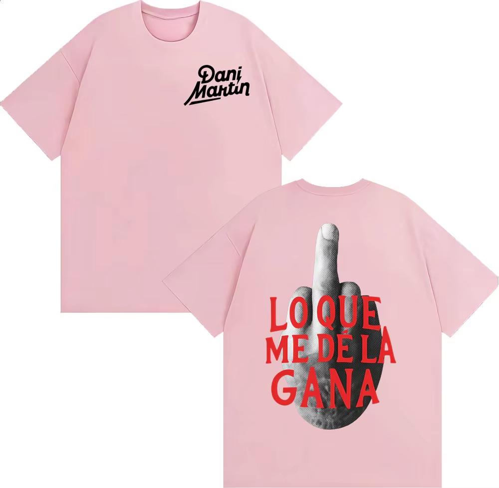 Dani Martin Lo Que Me De La Gana Tshirt Unisex Unisex Retro Latin Pop Unisex Short Sleeve Casual Daily Streetwear Basic Tops