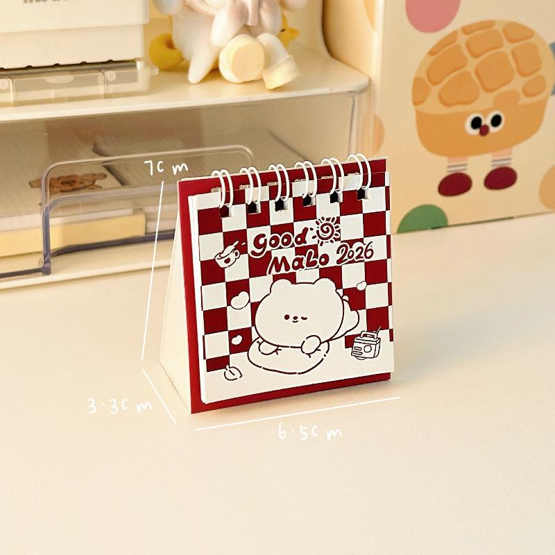 2026 Year Cartoon Capibara Desktop Mini Desk Calendar Planner Desktop Decoration Office Stationery