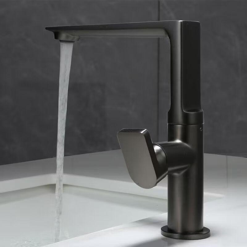 Gunmetal Grey Bathroom Basin Faucet Bathroom Kitchen Tap Accessories