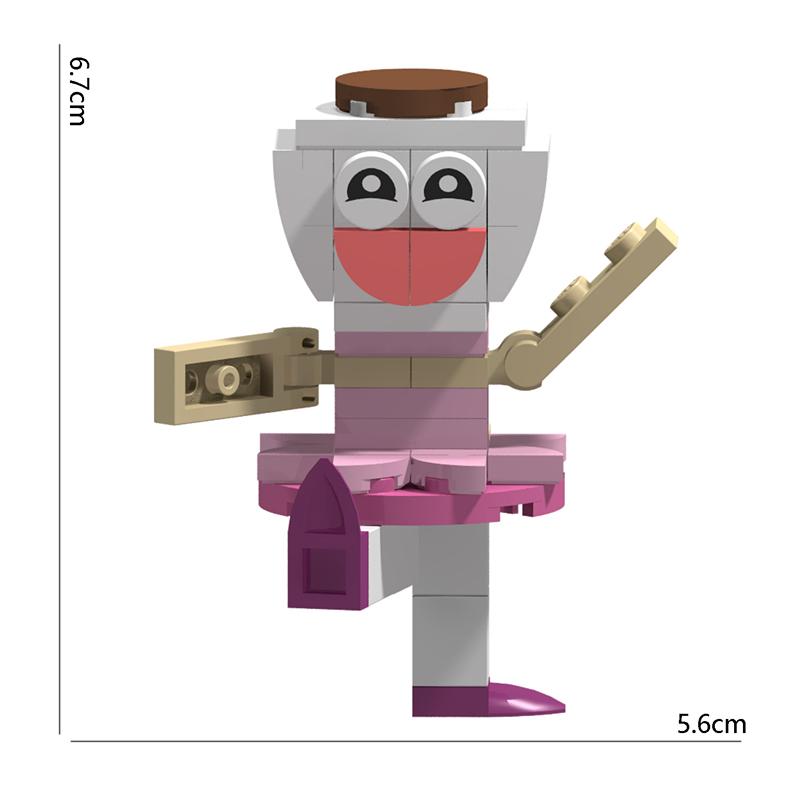 6pcs/set Tung Tung Tung Sahur And Tralalero Tralala Shark Series Building Blocks Brainrot Bricks DIY Toys For Boy Christmas Gift