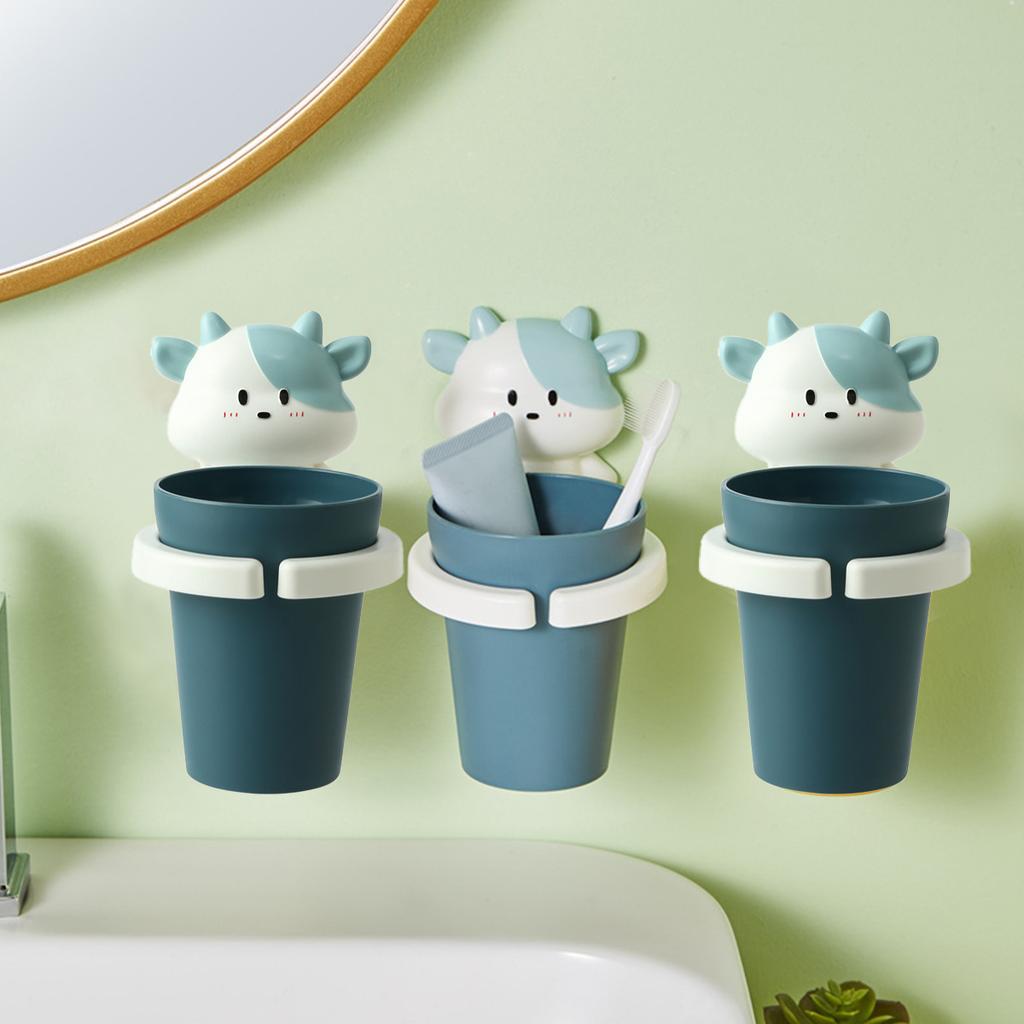 1pc Baby Toothbrushing Cup Bathroom Supplies Kids Toothbrush Holder Wall Mount Paste Safe Non-toxic Wash Cup Strong Anti-Fall