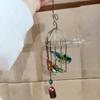 2pcs Birdcage Wind Chime Door Bells Decorations for Home Garden Backyard Hanging