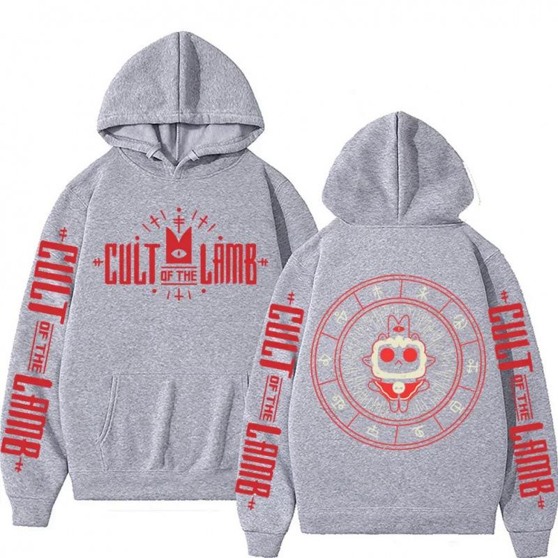 Anime Cartoon Game Cult Of The Lamb Hoodie Men Women Loose Casual Oversized Y2k Pullovers Fleece Warm Comfortable Top Female Male Clothing