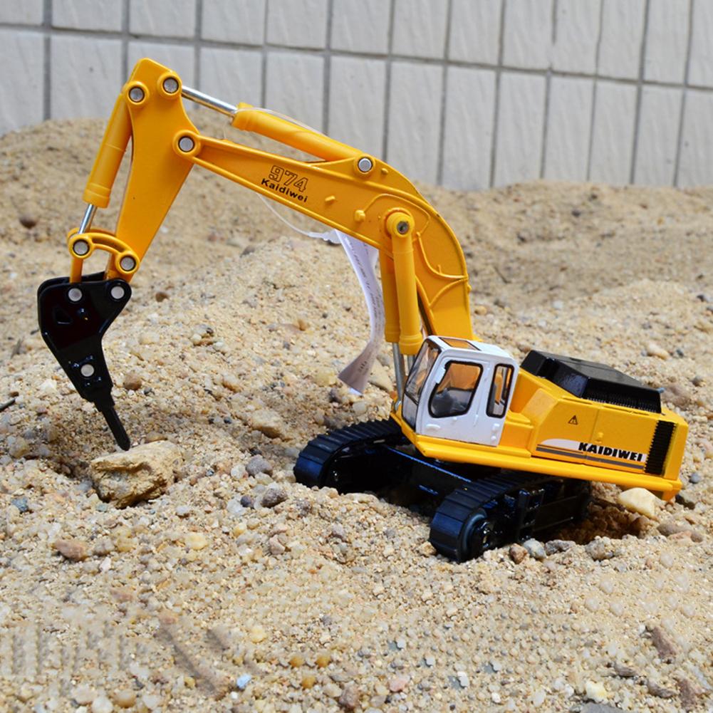 Brinquedo de escavadeira de engenharia em escala 1/87, modelo de veículo em liga fundida, brinquedo de construção