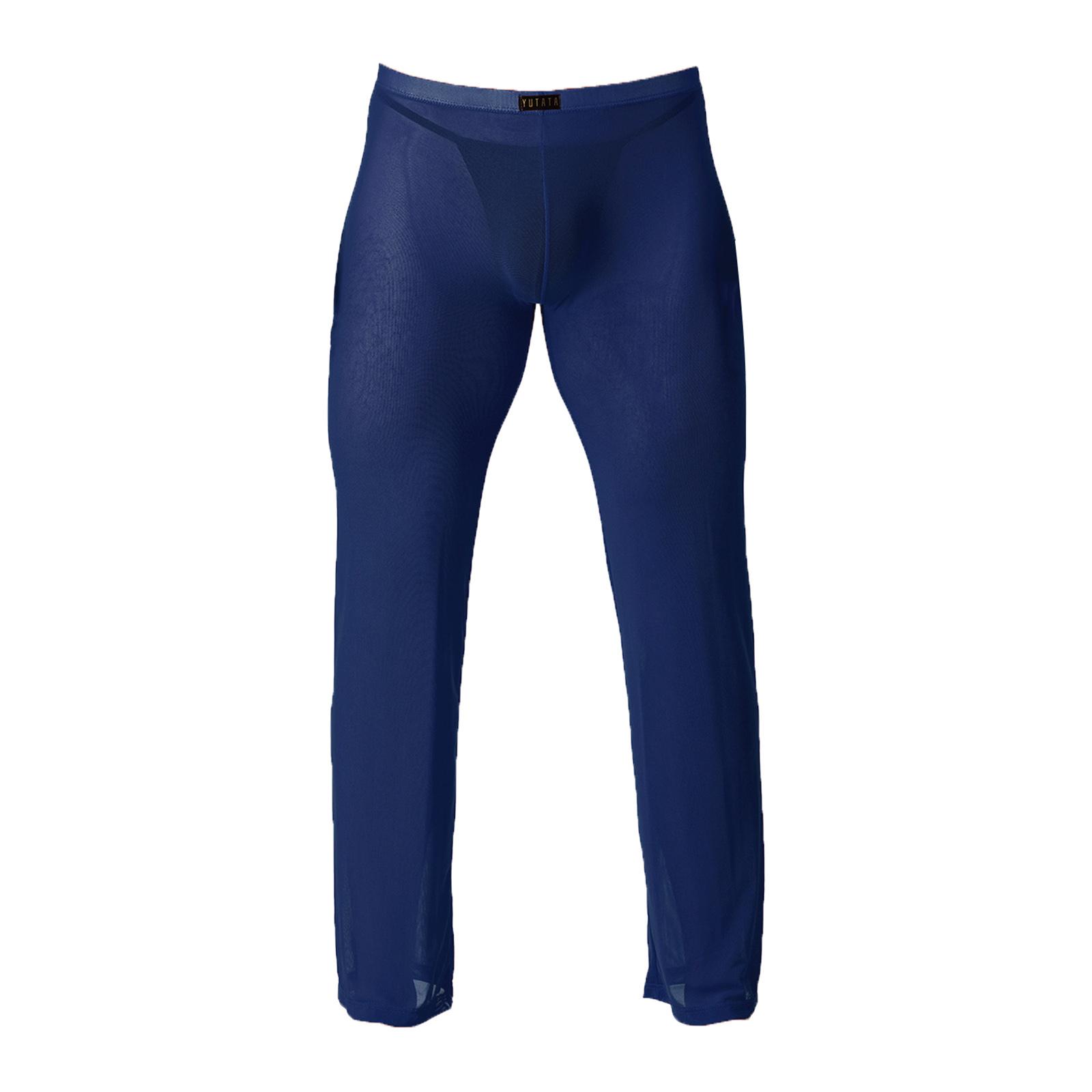 

Чоловічі прозорі сітчасті штани для сну, ультратонка тканина, низька посадка, еластичний пояс, домашні штани