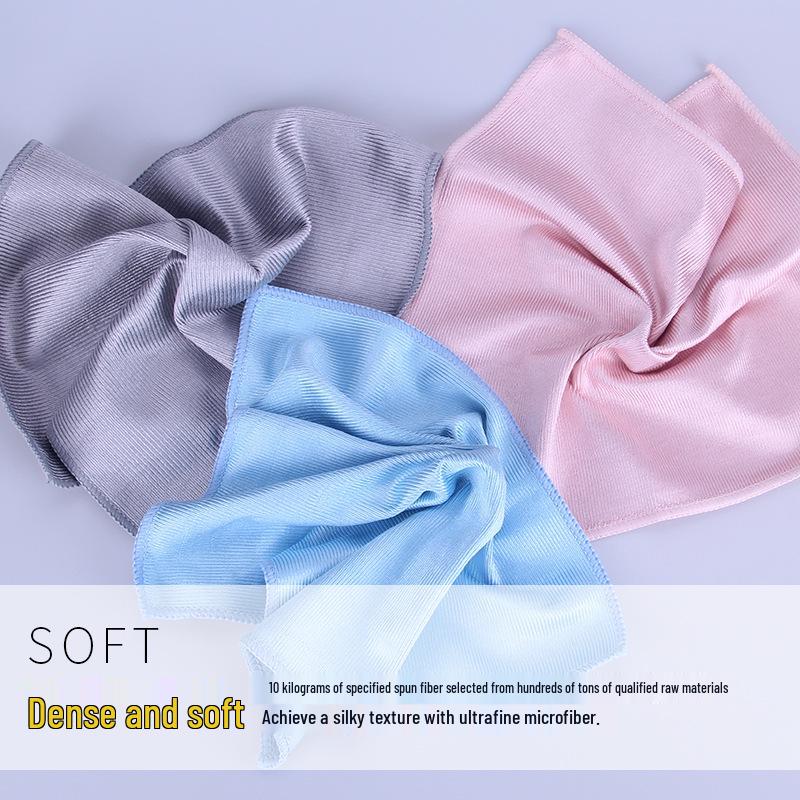 Mikrovláknová utěrka na čištění skla a zrcadel, která nepouští vlákna - Nešmouhující, savý ručník na sklenice na víno a pro domácí použití