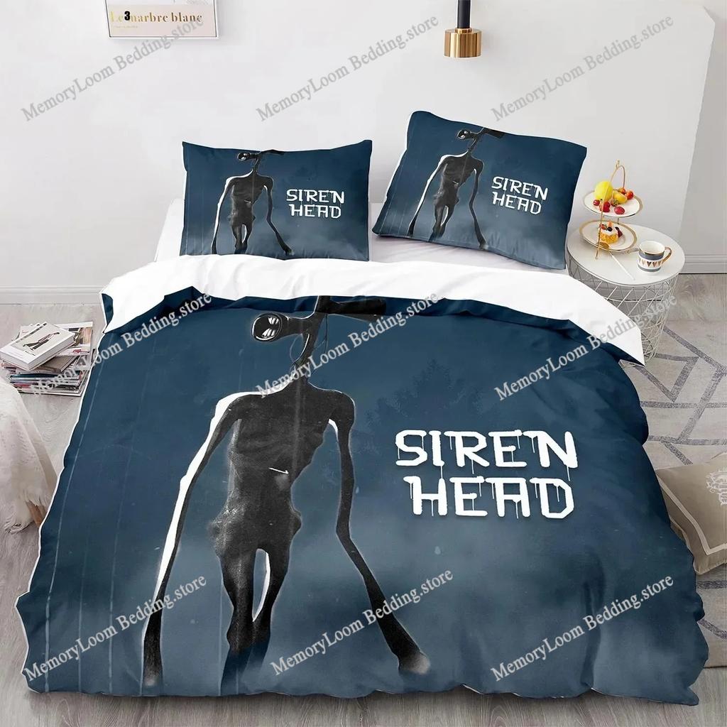 Set Biancheria da Letto Stampa 3D Siren Head Singolo Gemello Matrimoniale Queen King Size Set Letto per Camera da Letto Adulti Bambini Copripiumino