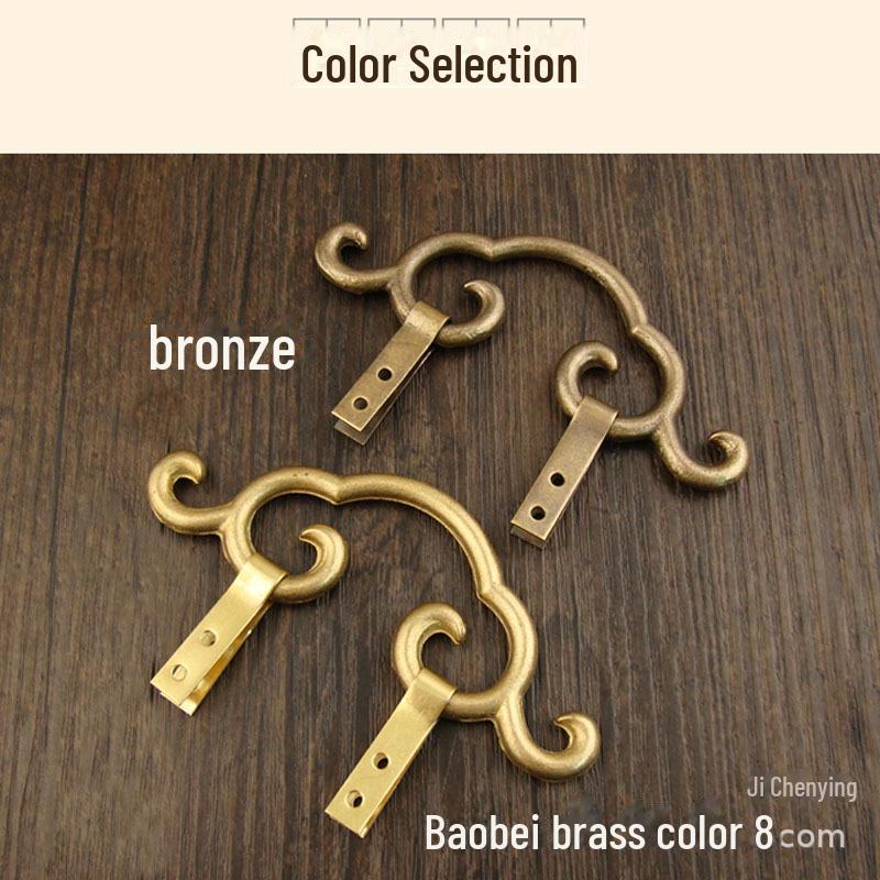 Chinese Classical Decorative Copper Cloud Hook for Frames and Mirrors