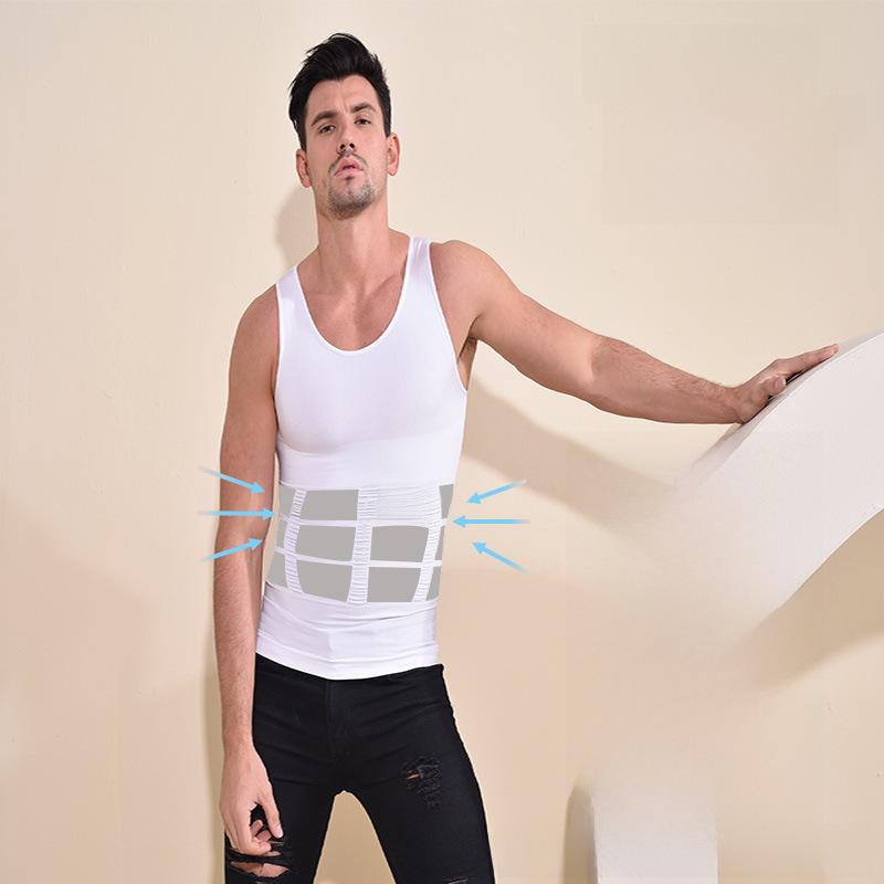 Men’s Slimming and Chest Shaping Seamless Vest - European and American Style