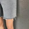 2024 Korean High-Waist Slimming Loose Straight-Leg Denim Shorts for Women