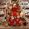 Fluffy Candy Apples Containers Christmas Plush Gift Bag with Drawstring, Soft Santa Sack for Bags Presents, Reusable Holiday Wrapping Pouch Xmas Party