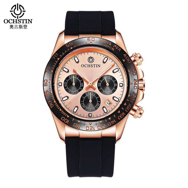 Ochstin Legendary Series Luminous Waterproof Men'S Watch Men'S Quartz Watch Silicone Strap Fashion Watch