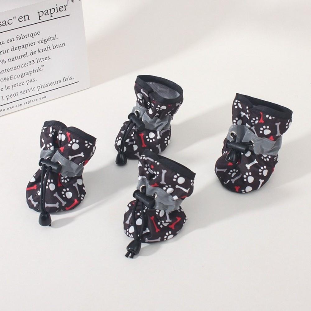 4Pcs Warm Winter Dog Shoes Plush Cats Puppy Socks Fashion Pet Shoes Cat