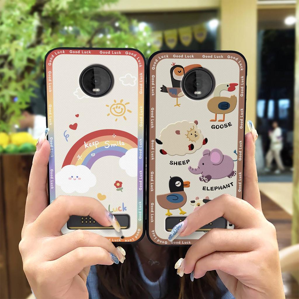 Cover TPU Phone Case For MOTO Z4 Play Fashion Design Anti-dust Cartoon Silicone Dirt-resistant Waterproof Full wrap Cute